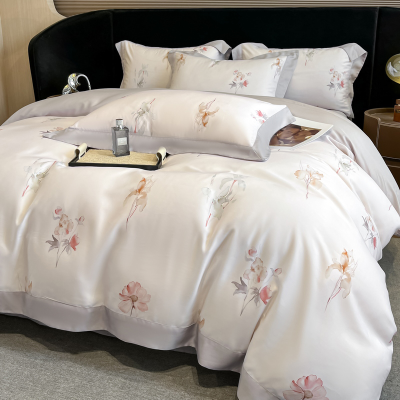 Aesthetic Floral Duvet Cover - Çiçek Baskılı Yatak Örtüsü Seti Lüks