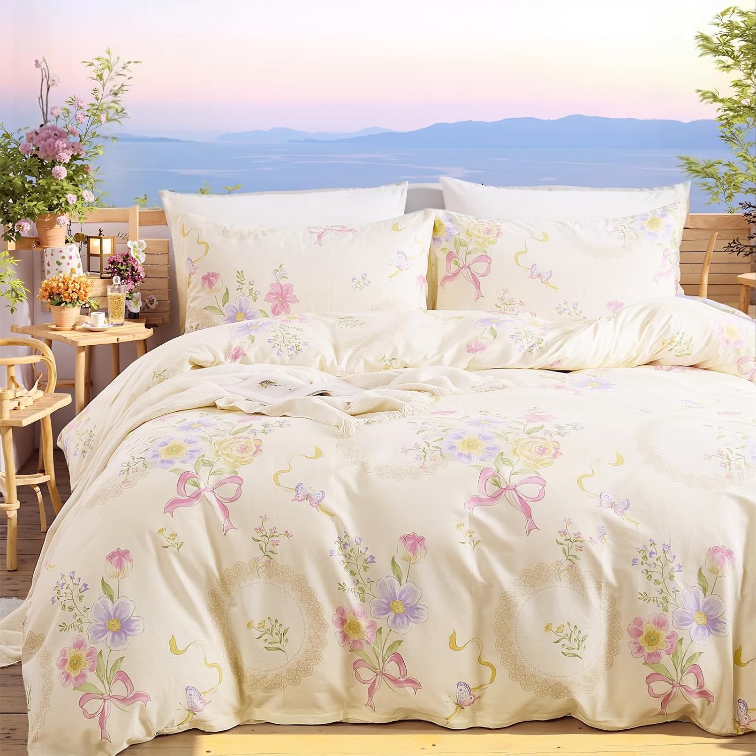 Çiçek Desenli Yatak Örtüsü, Qu - Aesthetic Floral Duvet Cover incelemesi ve fiyatı