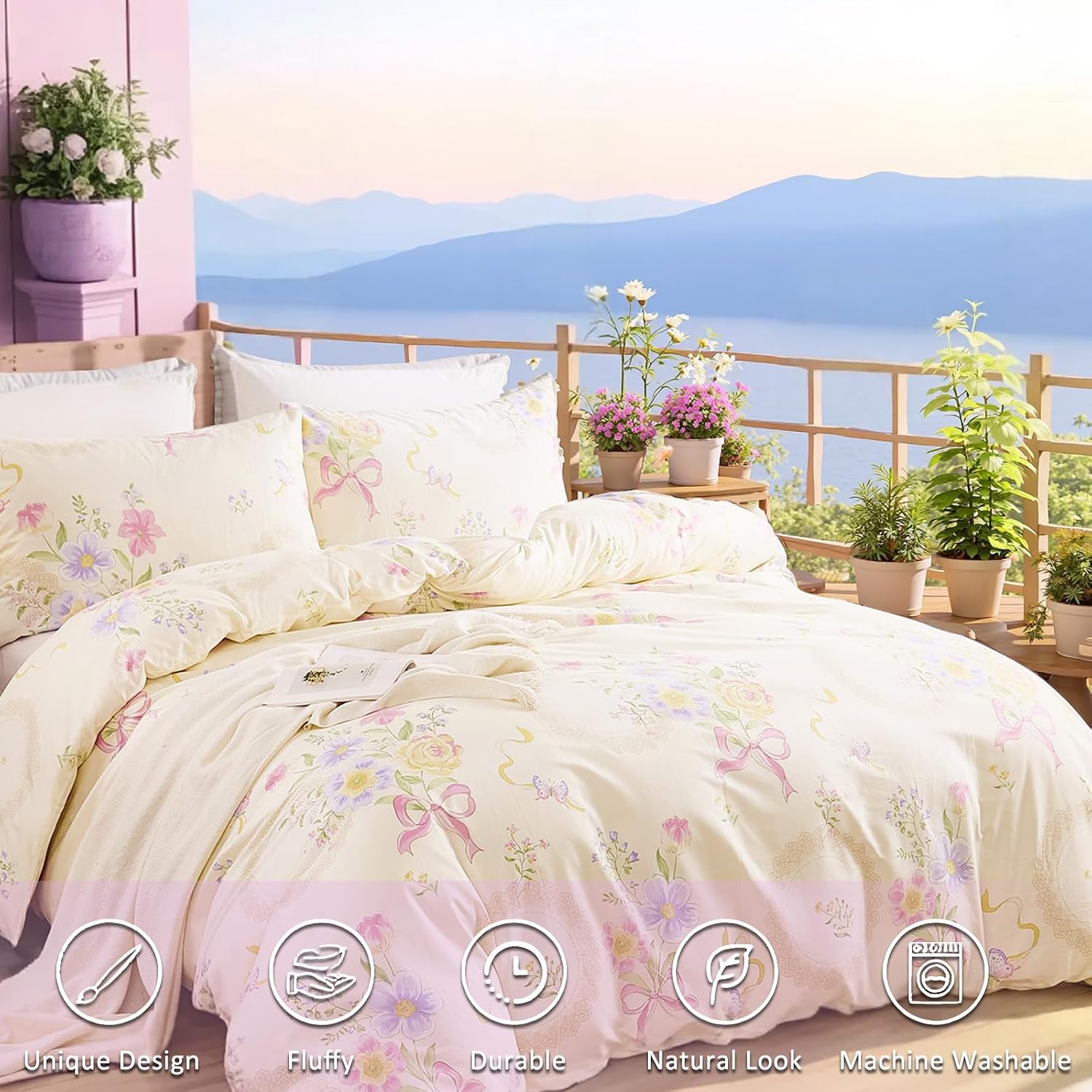 Çiçek Desenli Yatak Örtüsü, Qu - Aesthetic Floral Duvet Cover incelemesi ve fiyatı