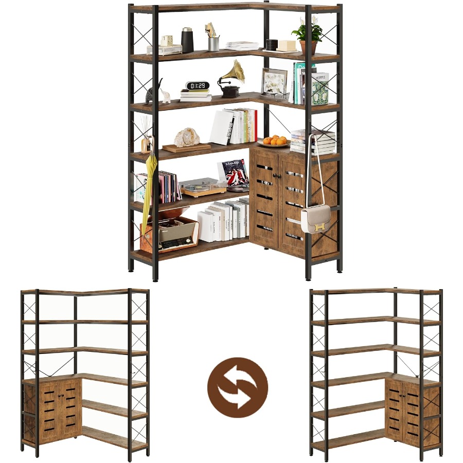 Oturma Odası için 6 Raflı Köşe - Storage & Organization incelemesi ve fiyatı